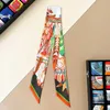 Designer Silk Scarf For Women Summer Scarves Taiping Dance Feather Bag Scarf Tie Bag Ribbon Real Silk Slender Ribbon Hairband