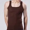 Mäns T-shirts 100% Pure Cotton Mens ärmlös Vest Solid Color Gym Muscle Underwear O-Neck Clothing T-Shirt Sports Q240514