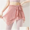 Skirts Skirt Waist Bandage Anti-Glare Hip-Ering Quick Dry Running Athletic Active Dancing Gym Workout Shawl Clothes Drop Delivery Ap Dh2Gl