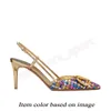 Ny ankomst Luxury Leather Designer Sandaler Womens Ladies High Heel