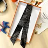 Designer Silk Scarf For Women Summer Scarves Animal City Scarf Small Long Binding Handle Mulberry Silk Dekorativ väska Ribbon Pannband