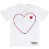 Oyun Gömlek Tasarımcısı T Shirt CDGS Gömlek Moda Erkek Oyun T Shirt Garcons Tasarımcı Gömlek Kırmızı Gömekli Kalp Gündelik Kadınlar Des Rozet Grafik Tee Kalp Kısa Kollu 541