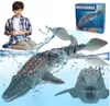 Boy Electric Remote Control Toy Simulation Dinosaur Water Toys Canglong Swim Water Spray Swinging Underwater Toy for Kids Gift 240514