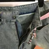 Lettera ricamata pantaloni corti per donna designer stile signore jeans estate casula sciolte di denim con cintura