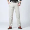 Męskie spodnie Mens klasyczny styl Chino lekki miękki biznes swobodny proste spodnie solidny kolor mody Strt nosić pantnes y240514