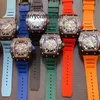 Multifunctionele horloges luxe mechanische horloges heren polshorloges dames pols horloges Wereldoorlog creatieve mechanische schedelheren Watch Personalitys65y RMRM