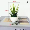 Flores decorativas Mini plantas artificiais de aloe bonsai pequeno panela de árvore simulada mesa de escritório falsa ornamentos em vasos de decoração de jardim de casa