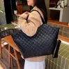 Büyük kapasiteli totes icare maxi alışveriş çantası Loulous çanta plaj çantaları gerçek deri kadınlar tote tasarımcı kafes çanta çantası seyahat crossbody omuz çantaları AA6-303