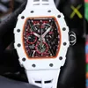 RM Racing Wrist Watch Super Mechanical Chronograph Watches RM50-03 Advanced Mens Red Devil Student Trend Big Dial Black Technology Designer