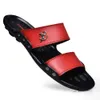Summer Men Sandal High Quality Slip On Leather Beach Mens Slippers Platform Black Male Rubber Sandals Shoes Y0xZ# 881 pers s 9afe