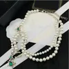 Luxury Fashion Diamond Halsband Designer Märke smycken Tillbehör Letter Choker Pendant Halsband Tröja kedja