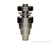 Top quality 6 in 1 Adjustable domeless GR2 dab nail Titanium nails Male Female for s glass bong in stock7155312