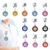 Pocket Watches Zebra Large Letters Clip Brooch Quartz Movement Stethoscope Retractable Fob Watch With Second Hand For Nurses Pattern D Otsbo