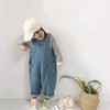 Overalls Korean version of 2023 Spring/Summer model boy and girl baby casual denim jacket jumpsuit jeans d240515