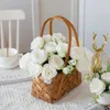 装飾的な花5SPRING PEONIES BIDS SIMULED ROSES HOME DECOR WEDDING HALL