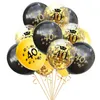 Amawill 40e anniversaire décorations de fête kit joyeux anniversaire Bannières ballons 32 pouces Numéro de 40 ans Supplies d'anniversaire 240509