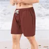 Short masculin masculin d'été confortable lacet lacet up Straight tube type plage nager
