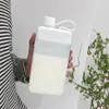 Water Bottles Flat Bottle 450ml Rectangle Design For Drinking On The Go Travel-Friendly Keeps Beverages