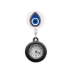 Party Favor Devils Eye Clip Pocket Watches Alligator Medical Hang Clock Gift Retractable Arabic Numeral Dial Nurse Watch Sile Brooch F Otfmz
