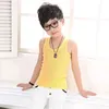 Vest Baby Top Childrens Tank Top Boys and Girls Summer T-shirt ärmlös tank TOP 2024 Solid Color Preschool T-shirt Storlek 90-160 Summerl2405