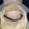 Hochwertige malaysische peruanische indische brasilianische 613 Blonde Körperwelle 13x4 transparente Spitze Frontalperücke 16 Zoll 100% rohe jungfräuliche Remy menschliche Haare