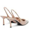 Marcas de luxo sandália para mulheres saltos altos sandálias Lady escovadas de sling back patente slingback bombas de 70 mm