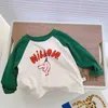 T-shirts Fashion Deisgn Childrens herfst lange mouwen T-shirt bodem ronde hals ritssluiting kindertop meisjes kleding cartoon cottonl2405