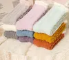 Chaussettes de femmes 2024 Fleep de corail plus épais pour le style japonais Mid-Calf Couleur solide chaude mignon Sleep Kawaii