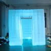 Niestandardowe przyjęcie weselne białe jedno drzwi nadmuchiwane stoisko fotobooth Photobooth Bonetables Kostka domek z wielokolorowym światłem LED