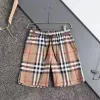 2023 checked shorts men's new summer pants fi beach pants straight sports casual pants high quality wholesale o59y#