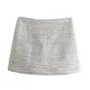 Tweedelige kleding Zach Ailsa 2024 Lente/zomerproduct Women's temperament kleine geur textuur ronde nek jassen shorts shorts