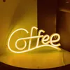 Lampy stołowe Neon Light Partia dostarcza Lampa z literą kawową Lampa zasilana baterią z bez migotliwą niską moc dla przyciągania wzrok