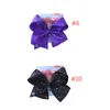 Kids Hair Clips jojo Hair Accessories 8-inch Imitation diamond gradient ribbed with card children's hair clip bow headwear girl's hairpins for holiday parties