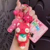 Cute Anime Keychain Charm Key Ring Pendant Genuine Woo Woo Meow Silicone Doll Couple Students Personalized Creative Valentine's Day Gift UPS