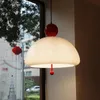 ノルディックLEDペンダントライトマッシュルームガラス屋内照明ベッドサイドリビングルームダイニングルームの装飾美学照明器具
