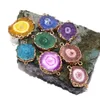 Fabrik Ny kvartsläkningspunkt Chakra Natural Crystal Pendant Color Rough Stone Plating Connector DIY Halsbandsmycken Armband 4289327