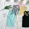 Vest Girls Underwear Model Colorful Childrens Tank Top Summer Top 2024 Cotton Childrens Underwear Fashion Girl Tank Top Baby Single Piece Clothll2405