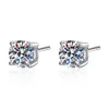 Stud Stud Real Moissanite oorbellen 14K Wit Gold Geplaatste Sterling Sier 4 Prong Diamond Earring For Men Ear 1CT 2CT 4CTSTUDSTUDSTUD KIR DH7HL