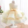 Girl's Dresses Toddler Baby Girls Dress New 1-5T Cute Baby Girls First Full Year Eucharist Birthday Party Dress Girls Clothing Y240514