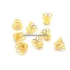 Bead Caps 1000Pcslot Metal Cup Hollow Flower Spacer Beads End Pendant Diy Charms Connectors Jewelry Finding 5X6Mm7504066 Drop Deliver Dhtzm