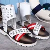 Sandali di stile maschile coreano estate sottrarre la moda non slip zipper vintage concise outdoor maschio casual taglia 37-46 0576