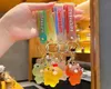 1PC Key Chain Cartoon Crystal Bear Key Chain Transparent Car Keychain Cute Frog Animal Keyring Bag accessories H1011239B2712418