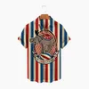 Cirkus clown Hawaiian Fashion Mens Casual Social Jeans Beach Shirt Summer Short Sleeved Street 3D Tryckt Male Camisas kläder 240510