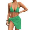 Strand sexig bikini special tyg internet kändis ny delad tre stycke strand utomhus semester baddräkt h515-27