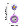 Andra klockor Floret Clip Pocket Dractable Digital FOB Clock Gift Brosch för medicinska arbetare Nursera Watch On Quartz med Second Hand OTCWS