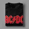 Мужские футболки AC DC снимают футболки триллера для мужчин.Чистые хлопковые винтажные футболки.Crewneck Concert Concert с короткими рукавами летняя одежда Q240514