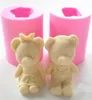 Cake Tools Cute Bear Boy Girl Silicone Soap Mold Fondant Decorating Sugarcraft Chocolate Gum Paste Candle Moulds16257614