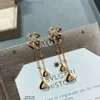 Luxury Bulgarie Earring Designer Earring for Woman Charm Earring Seiko Edition V Gold Rose Gold Silver Full Diamond Hollow Wing Blossom Flower örhängen Tassel Earri