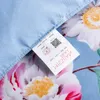 Conjuntos de cama Poliéster lavado 4pcs Definir padrão de flor macia com zíper com zíper canto de canto de esquina