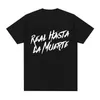 Cantante rap maschile di magliette Anuel AA 2023 T-shirt stampato Real Hasta La Muerte Album MENS MENS HIP-HOP Oversize a maniche corte Q240514